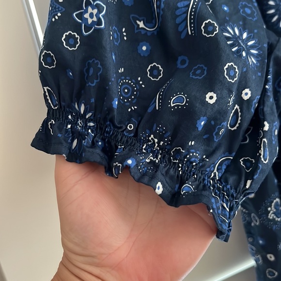 Xirena Clem Top in Blue Paisley print - Picture 2 of 4